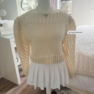 loveshackfancy larson alpaca crop pullover sweater